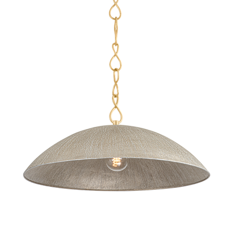 Hudson Valley Lighting EVE Vintage Gold Leaf/ Textured Warm Silver Leaf 24W x 24L x 9.75H Pendant