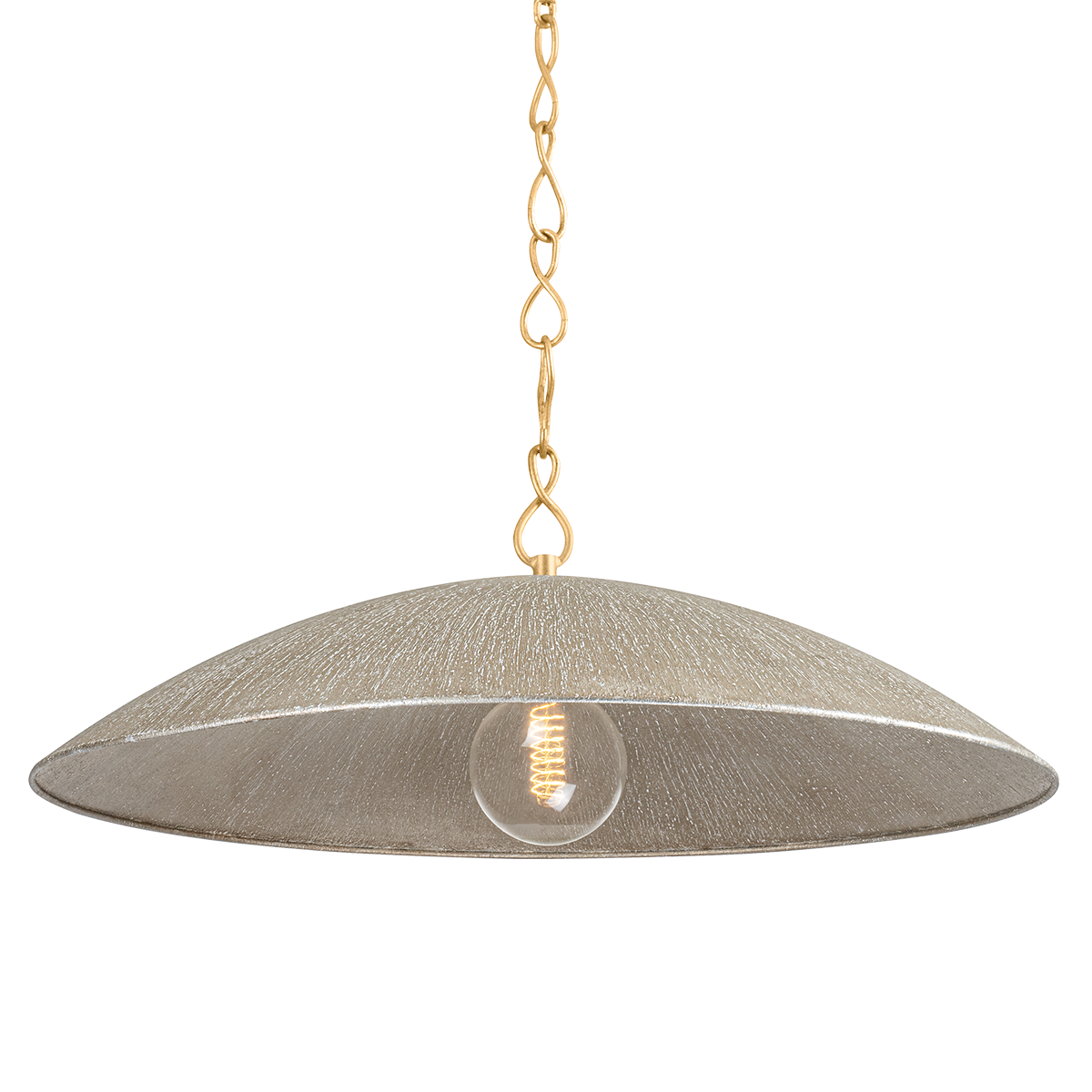 Hudson Valley Lighting EVE Vintage Gold Leaf/ Textured Warm Silver Leaf 32W x 32L x 12.75H Pendant