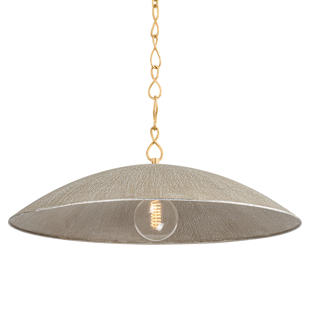 Hudson Valley Lighting EVE Vintage Gold Leaf/ Textured Warm Silver Leaf 32W x 32L x 12.75H Pendant