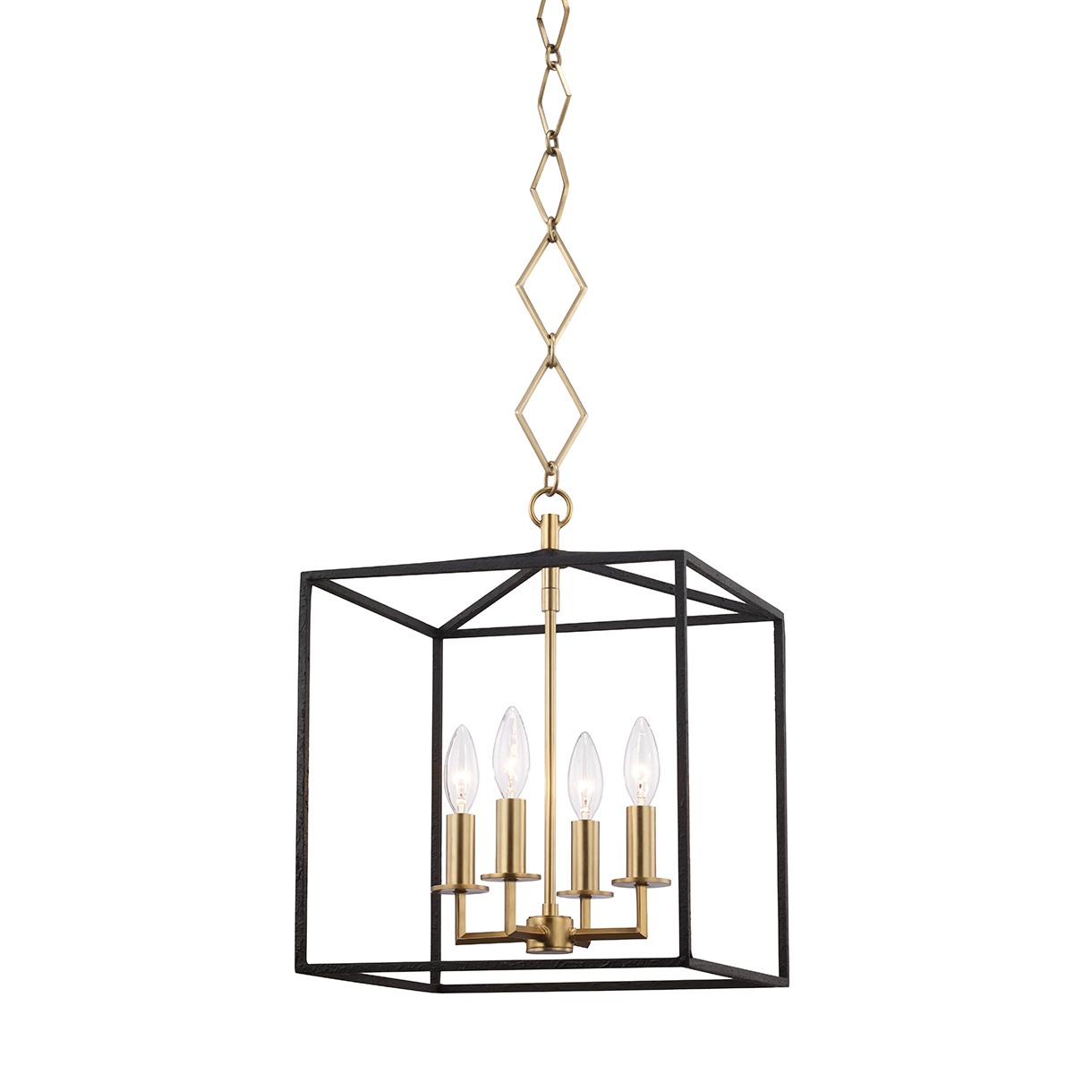 Hudson Valley Lighting Richie Aged Brass/black 13W x 13L x 24.5H Candleholder