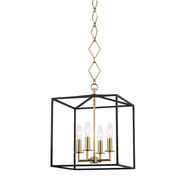 Hudson Valley Lighting Richie Aged Brass/black 13W x 13L x 24.5H Candleholder