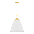 Hudson Valley Lighting BRONSON Aged Brass/white Plaster 19.25W x 19.25L x 25.75H Pendant