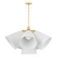 Hudson Valley Lighting BRONSON Aged Brass/white Plaster 37.5W x 37.5L x 23.25H Chandelier