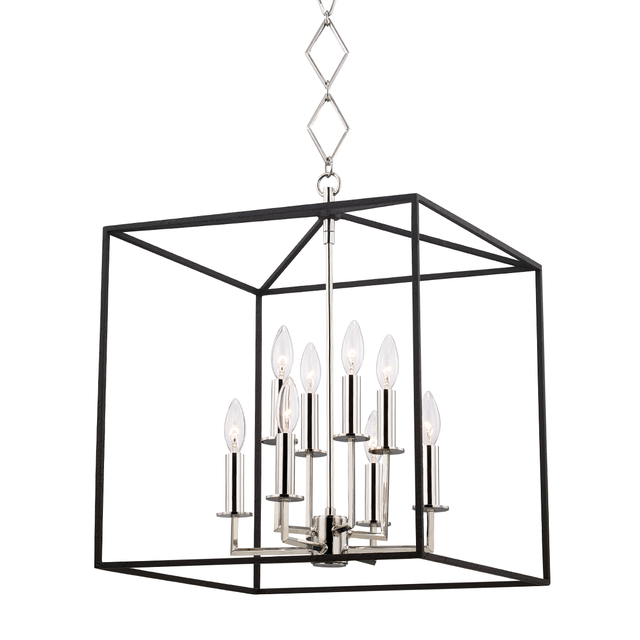 Hudson Valley Lighting Richie Polished Nickel/black 18W x 18L x 32.5H Candleholder