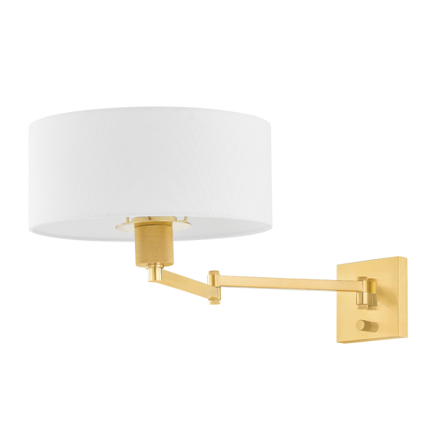 Hudson Valley Lighting SAMMY Aged Brass 12.5W x 12.5L x 10.25H Wall Sconce