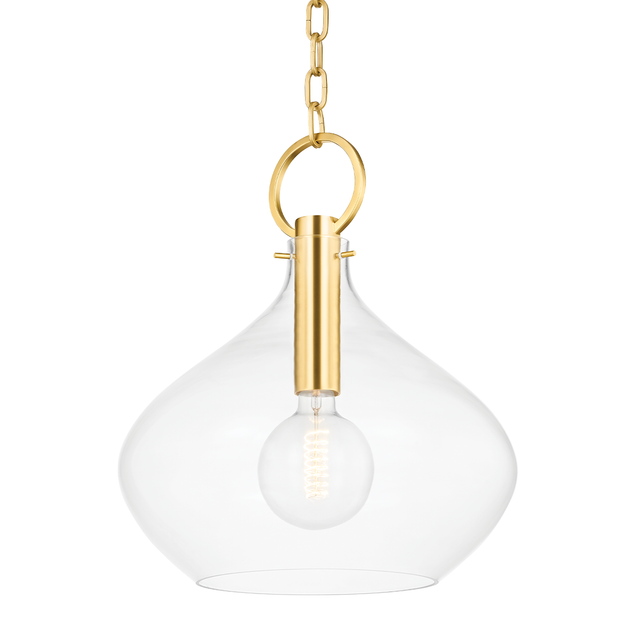 Hudson Valley Lighting LINA Aged Brass 16.75W x 16.75L x 19.5H Pendant