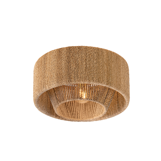 Troy Lighting Coe Vintage Gold Leaf 16W x 16L x 9H Flush Mount