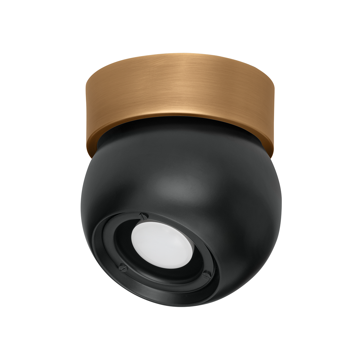 Troy Lighting Odin PATINA BRASS/SOFT BLACK 5.5W x 5.5L x 5.5H Flush Mount