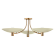 Troy Lighting Wolfe PATINA BRASS AND SOFT SAND 40.5W x 40.5L x 13.5H Semi-Flush Mount