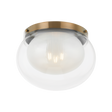 Troy Lighting Magma PATINA BRASS 14.25W x 14.25L x 10H Flush Mount