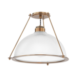 Troy Lighting Glint PATINA BRASS 17.75W x 17.75L x 13H Semi-Flush Mount