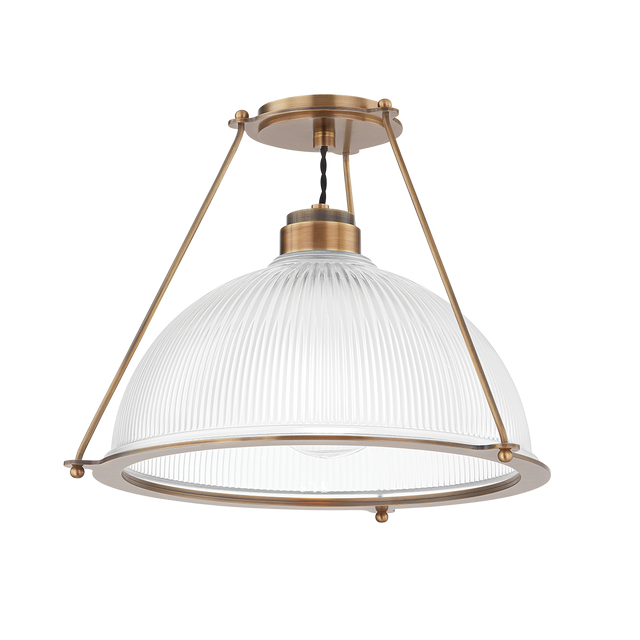 Troy Lighting Glint PATINA BRASS 17.75W x 17.75L x 13H Semi-Flush Mount
