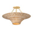 Troy Lighting Ketan VINTAGE GOLD LEAF 24.5W x 24.5L x 14.25H Semi-Flush Mount