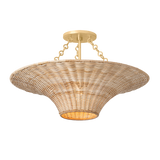 Troy Lighting Ketan VINTAGE GOLD LEAF 24.5W x 24.5L x 14.25H Semi-Flush Mount