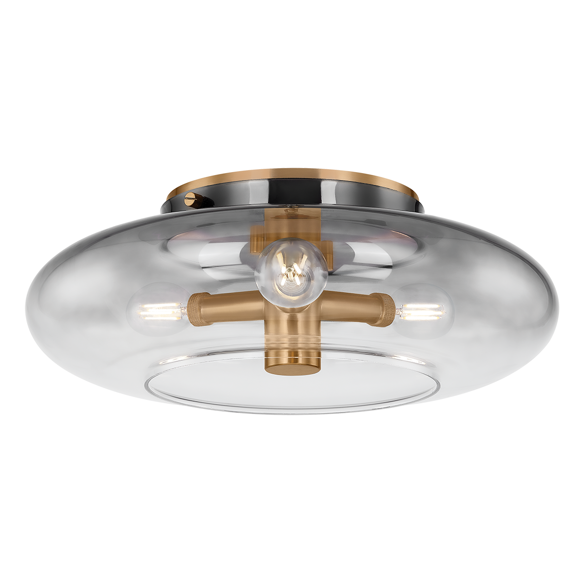 Troy Lighting Gunner PATINA BRASS 15W x 15L x 5.25H Flush Mount