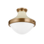 Troy Lighting Maxton PATINA BRASS AND SOFT SAND 13.5W x 13.5L x 12.25H Flush Mount