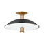 Troy Lighting Larkin PATINA BRASS/SOFT BLACK 16W x 16L x 8.75H Semi-Flush Mount