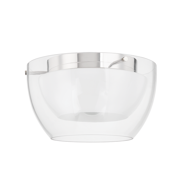 Troy Lighting Dutton POLISHED NICKEL 14W x 14L x 8H Flush Mount