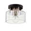Troy Lighting Bergamot Station TEXTURED BLACK & POLISH NICKEL 8.5W x 8.5L x 6.75H Semi-Flush Mount