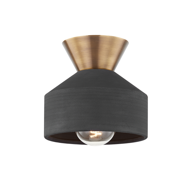 Troy Lighting Covina PATINA BRASS 7.75W x 7.75L x 7.75H Flush Mount