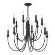 Troy Lighting Cate FORGED IRON 30W x 30L x 25.25H Chandelier