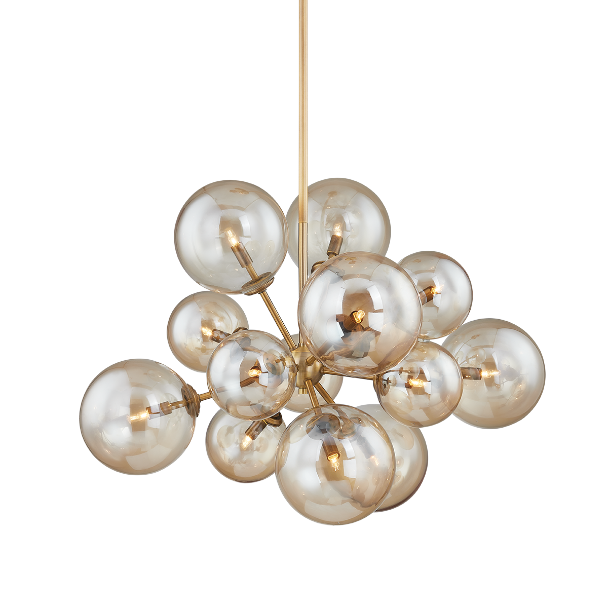 Troy Lighting Santee PATINA BRASS 30.75W x 30.75L x 22.75H Chandelier