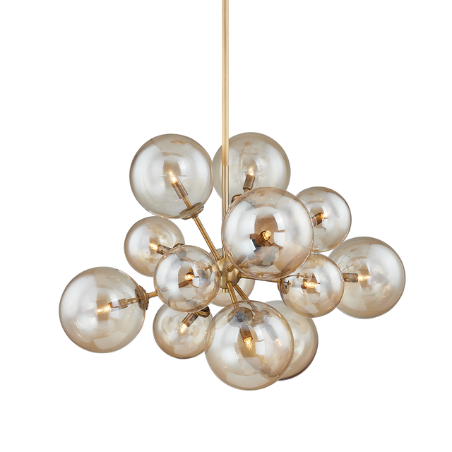 Troy Lighting Santee PATINA BRASS 30.75W x 30.75L x 22.75H Chandelier