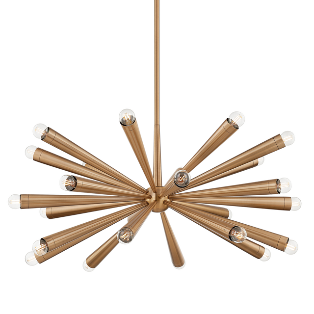 Troy Lighting Keanu PATINA BRASS 40.25W x 40.25L x 19H Chandelier