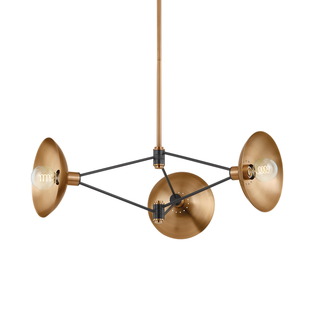Troy Lighting Axel PATINA BRASS/SOFT BLACK 36W x 36L x 11.5H Chandelier