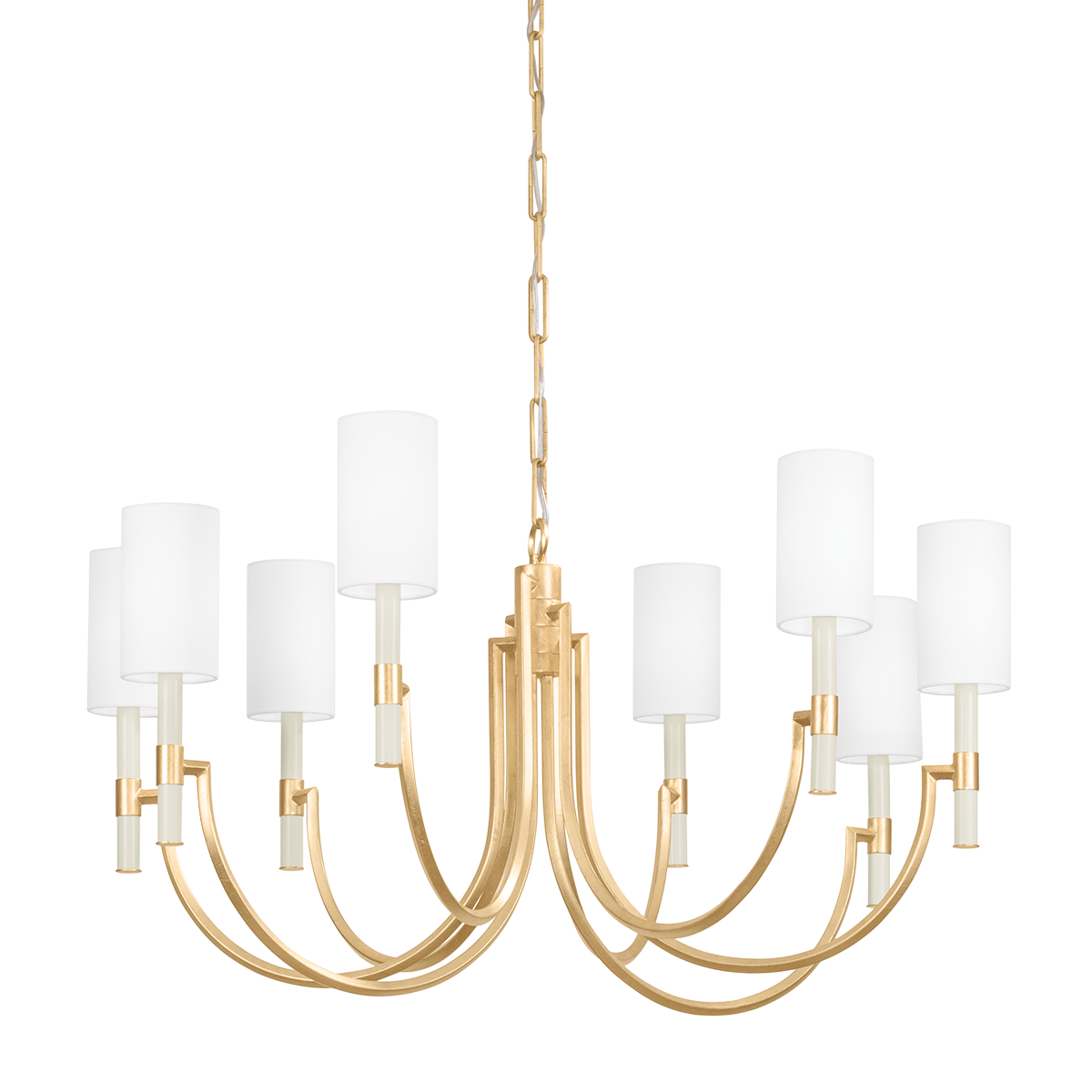 Troy Lighting Gustine Vintage Gold Leaf 42W x 42L x 19.5H Chandelier