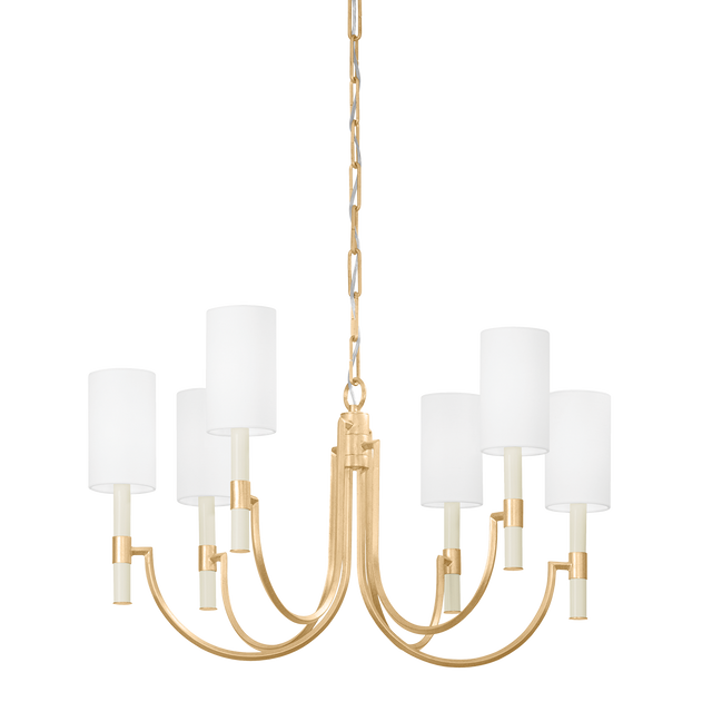 Troy Lighting Gustine Vintage Gold Leaf 31W x 31L x 18.75H Chandelier