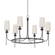 Troy Lighting Calder FORGED IRON 40.25W x 40.25L x 26H Chandelier