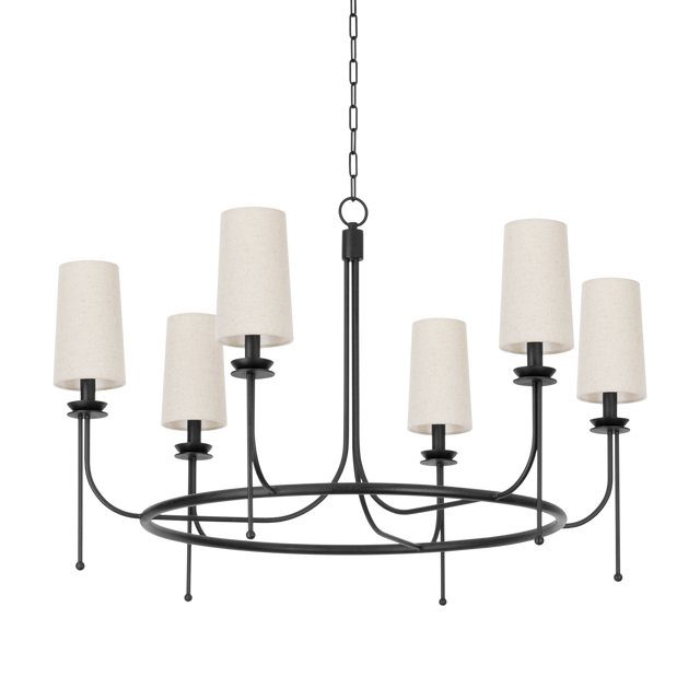 Troy Lighting Calder FORGED IRON 40.25W x 40.25L x 26H Chandelier