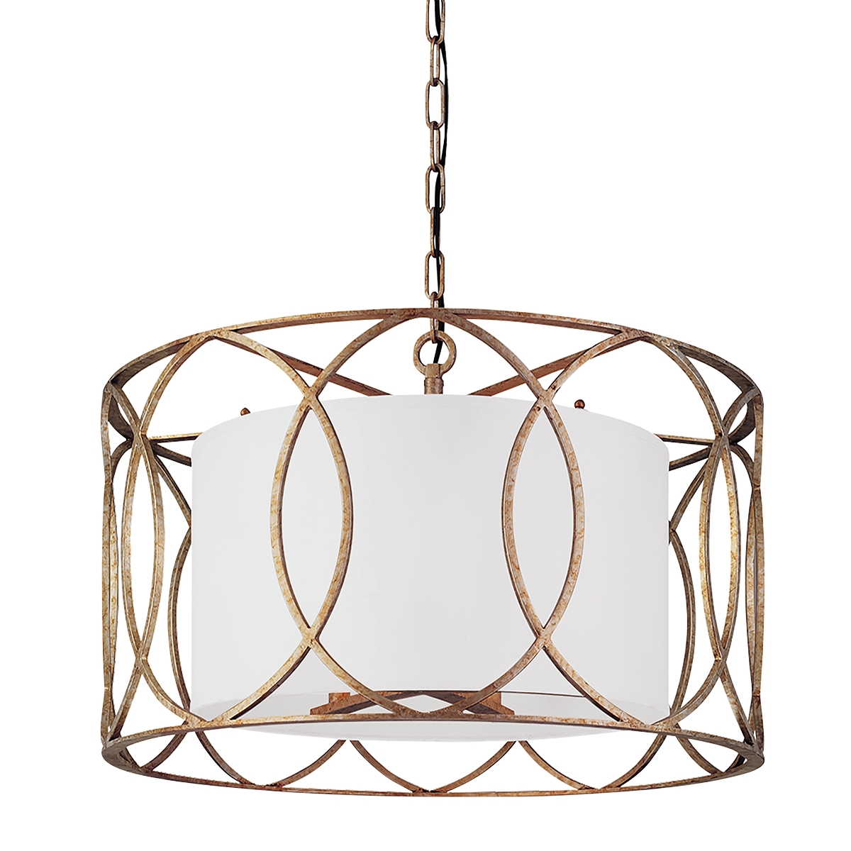 Troy Lighting Sausalito SILVER GOLD 25W x 25L x 16.5H Chandelier