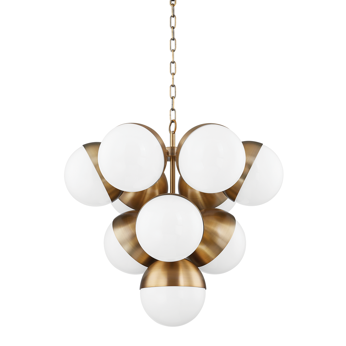 Troy Lighting Cupertino PATINA BRASS 26W x 26L x 24.25H Chandelier