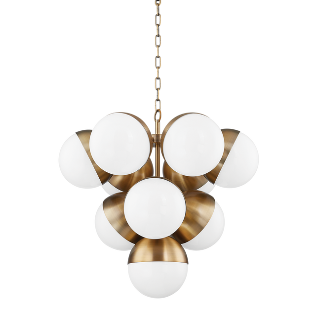 Troy Lighting Cupertino PATINA BRASS 26W x 26L x 24.25H Chandelier