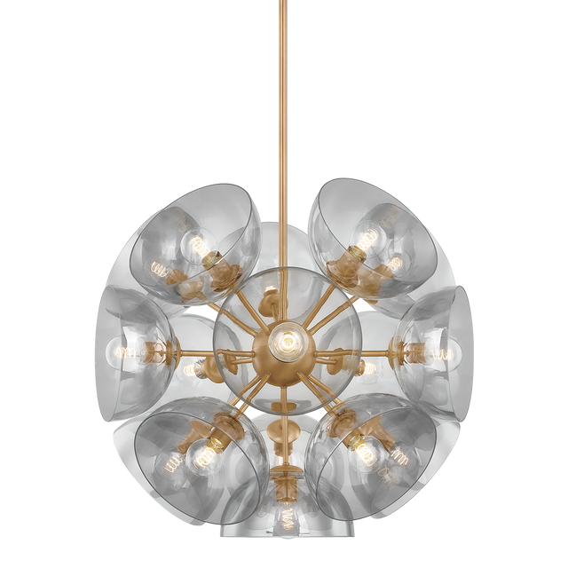 Troy Lighting Salix PATINA BRASS 34.25W x 34.25L x 30.75H Chandelier