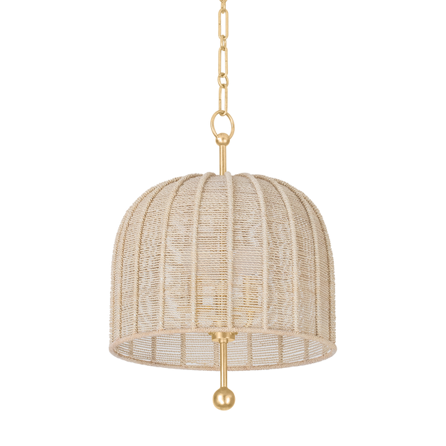 Troy Lighting Lonnie Vintage Gold Leaf 15.25W x 15.25L x 20H Pendant