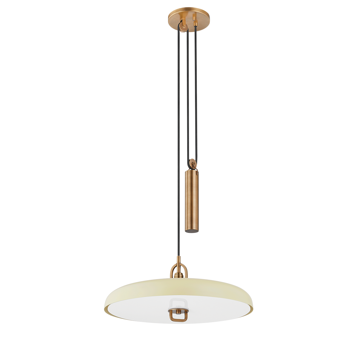Troy Lighting Plummet PATINA BRASS AND SOFT SAND 18W x 18L x 8H Pendant