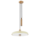 Troy Lighting Plummet PATINA BRASS AND SOFT SAND 18W x 18L x 8H Pendant