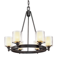 Troy Lighting Arcadia TEXTURED IRON 27W x 25L x 26H Chandelier