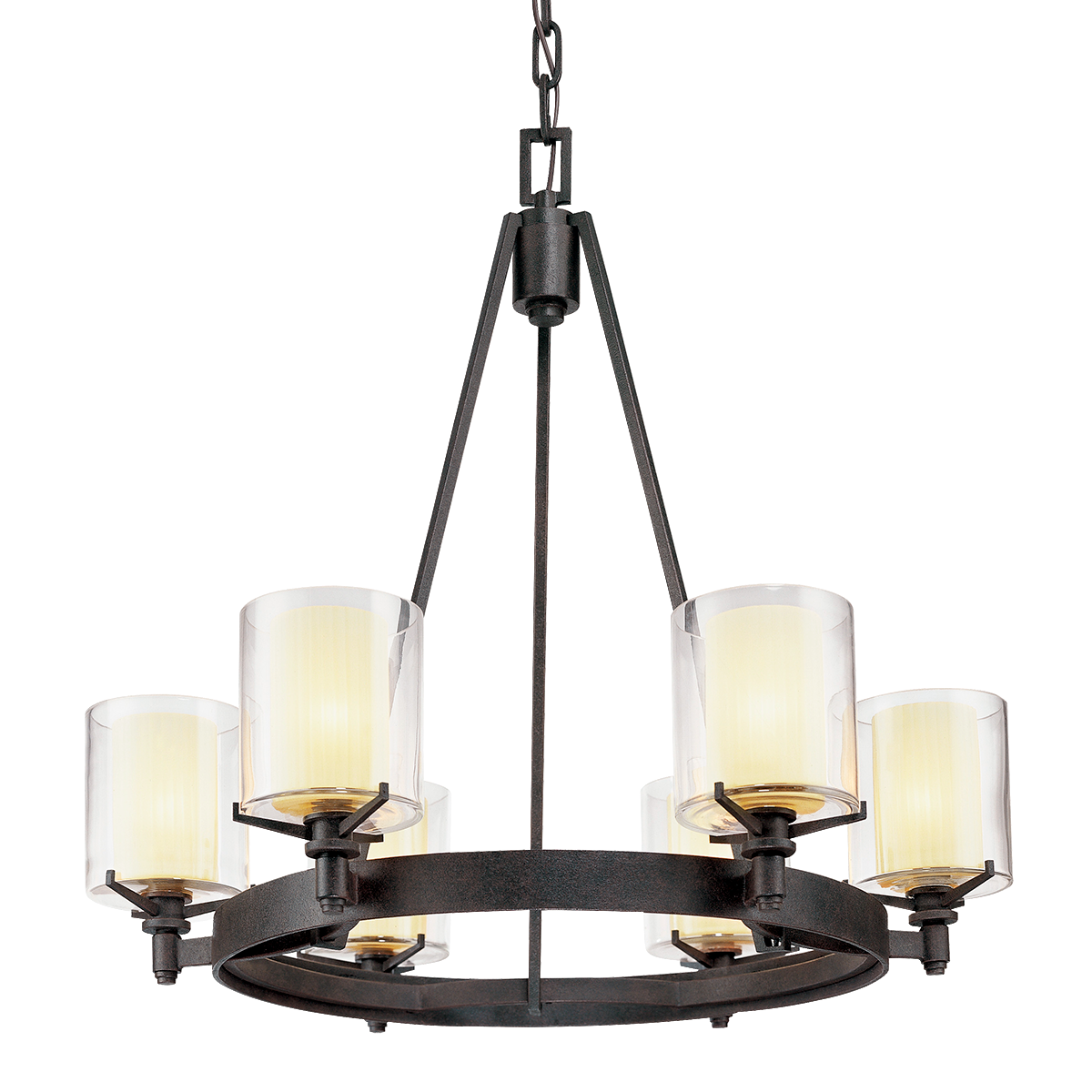 Troy Lighting Arcadia TEXTURED IRON 27W x 25L x 26H Chandelier