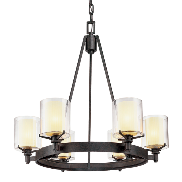Troy Lighting Arcadia TEXTURED IRON 27W x 25L x 26H Chandelier