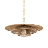 Troy Lighting Levan Vintage Gold Leaf 24W x 24L x 8.75H Pendant