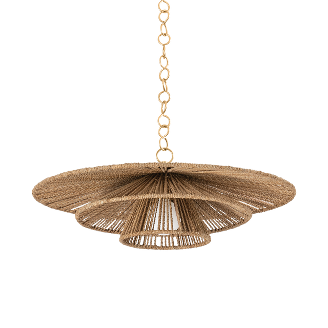 Troy Lighting Levan Vintage Gold Leaf 24W x 24L x 8.75H Pendant