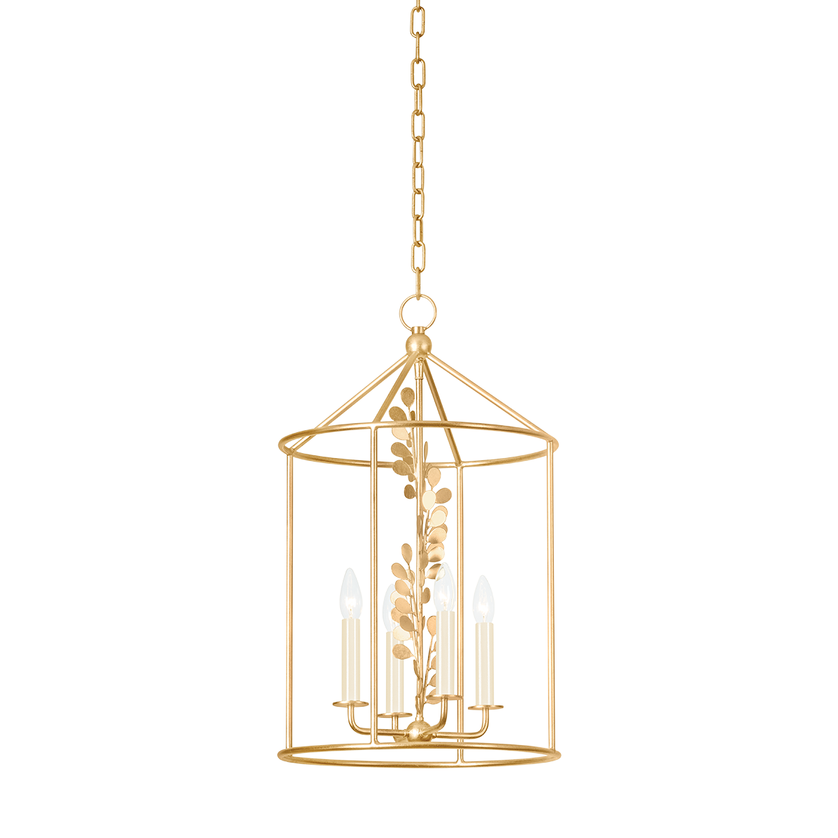 Troy Lighting Adrienne Vintage Gold Leaf 15.5W x 15.5L x 26H Candleholder