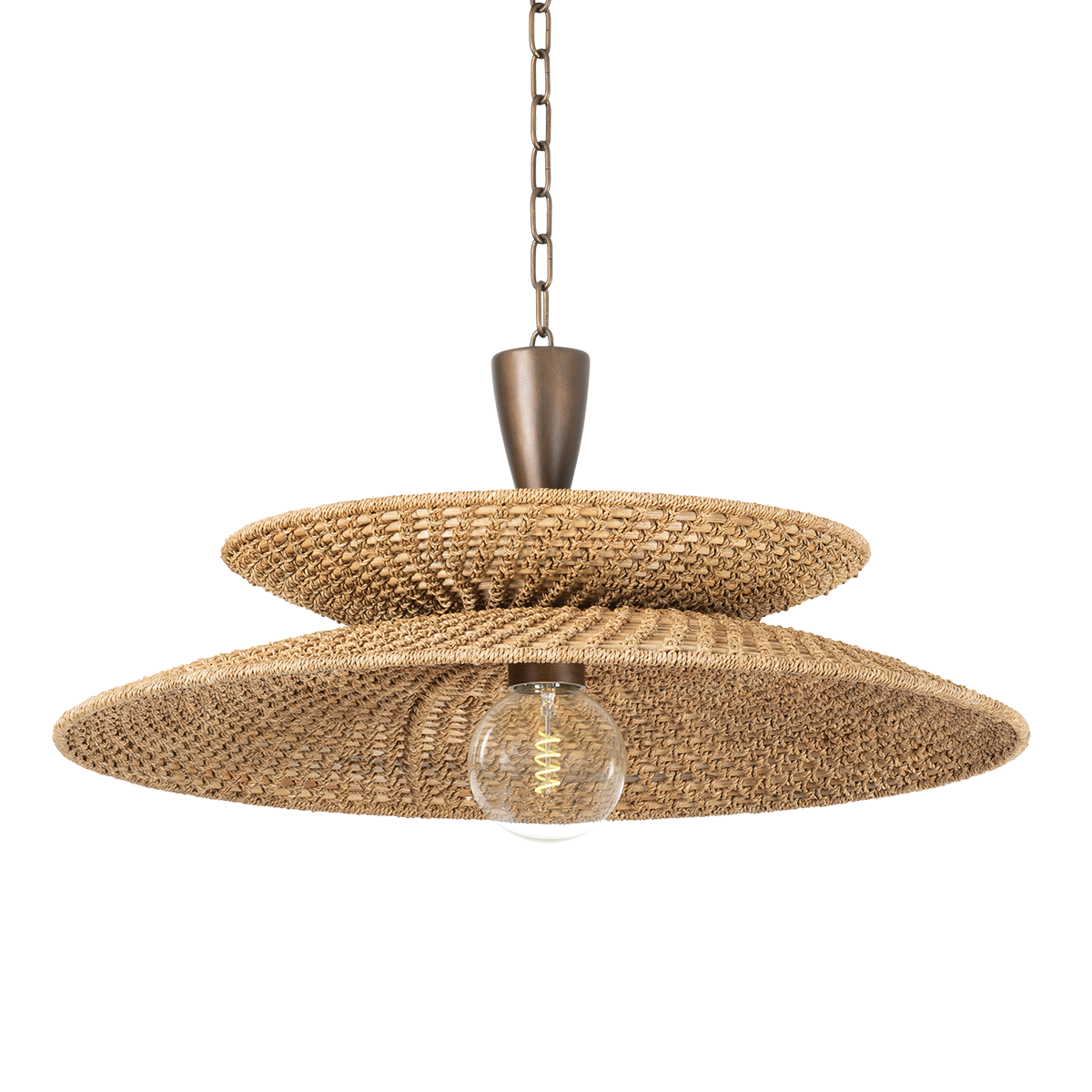 Troy Lighting Landry BRONZE LEAF 30W x 30L x 15H Pendant