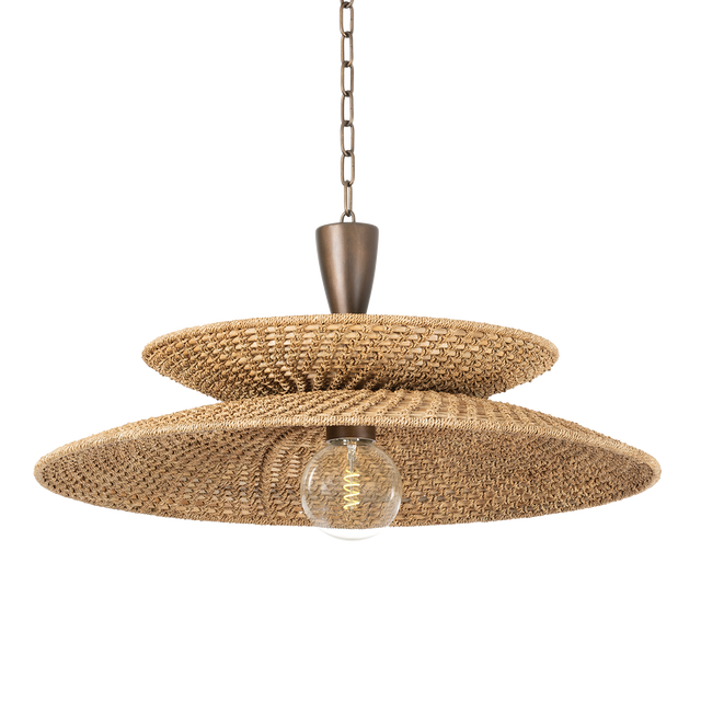Troy Lighting Landry BRONZE LEAF 30W x 30L x 15H Pendant