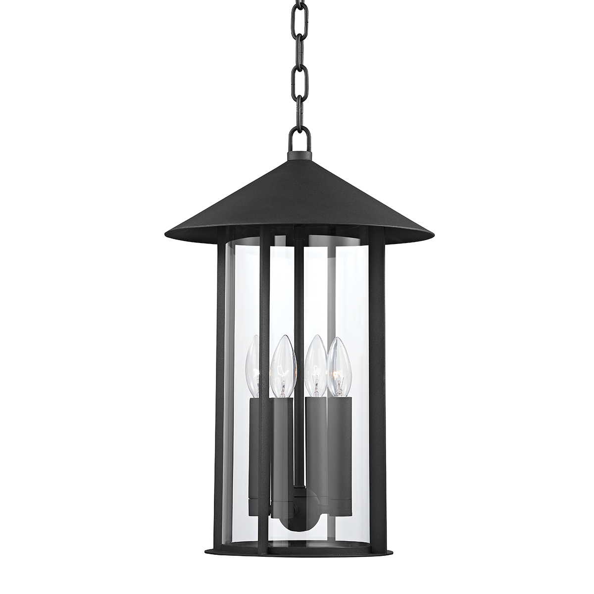 Troy Lighting Long Beach TEXTURED BLACK 13W x 13L x 20H Candleholder