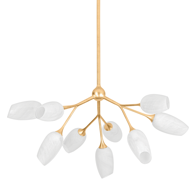 Troy Lighting Aldean Vintage Gold Leaf 34W x 34L x 15.25H Chandelier